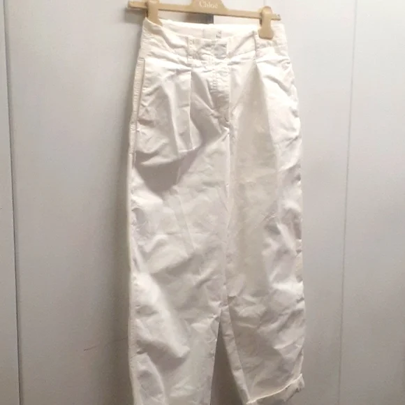 Wilfred Free White Pants Boyfriend Pants 28" Waist size 4 - Picture 1 of 8